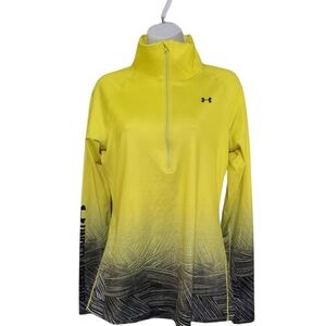 UNDER ARMOUR Yellow Highlighter 1/2 Zip Jacket L